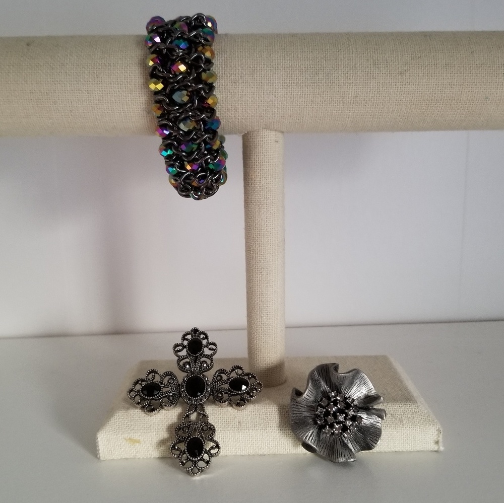 Premier Designs bracelet and enhancers/pins